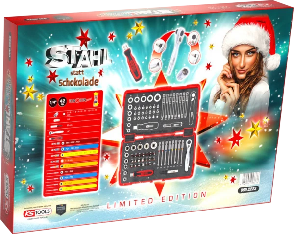 KS Tools Adventskalender, 1/4" Torsions-Bit-Satz, 42-tlg, 999.2222 4 KS Tools Adventskalender, 1/4" Torsions-Bit-Satz, 42-tlg, 999.2222 – Bild 2