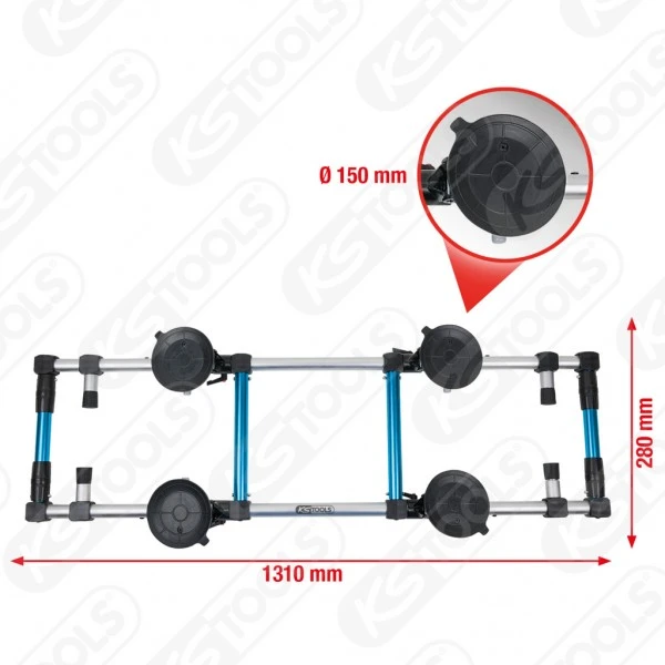 Ks Tools KS-Tools Vierfach-Saugheber, 50 Kg, 140.1009 6 Ks Tools KS-Tools Vierfach-Saugheber, 50 Kg, 140.1009 – Bild 4