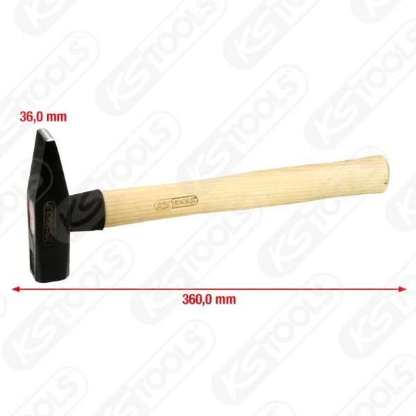 Ks Tools KS-Tools Schlosserhammer Mit Hickorystiel, 1000g, 142.1400 4 Ks Tools KS-Tools Schlosserhammer Mit Hickorystiel, 1000g, 142.1400 – Bild 2