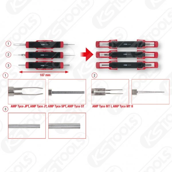 Ks Tools KS-Tools Universal Kabel-Entriegelungswerkzeug-Satz, 3-tlg., 154.0015 5 Ks Tools KS-Tools Universal Kabel-Entriegelungswerkzeug-Satz, 3-tlg., 154.0015 – Bild 3