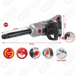 Ks Tools KS-Tools 3/4" SuperMONSTER Hochleistungs-Druckluft-Schlagschrauber, 3405Nm, 504 Mm, 515.3260 -Ks Tools FOT GES ALG 515 3260 GB SALL AING V1 600x600