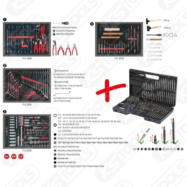Ks Tools KS-Tools Universal-Systemeinlagen-Satz Für 4 Schubladen Mit 515 Premium-Werkzeugen, 713.0515 4 Ks Tools KS-Tools Universal-Systemeinlagen-Satz Für 4 Schubladen Mit 515 Premium-Werkzeugen, 713.0515 – Bild 2