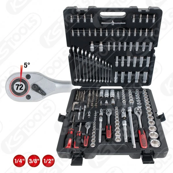 Ks Tools KS-Tools 1/4" + 3/8" + 1/2" Steckschlüssel-Satz, 216-tlg., 917.0216 5 Ks Tools KS-Tools 1/4" + 3/8" + 1/2" Steckschlüssel-Satz, 216-tlg., 917.0216 – Bild 3
