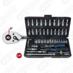 Ks Tools KS-Tools 1/4" CHROME+ Steckschlüssel-Satz,48-tlg., 918.0648 -Ks Tools FOT GES ALG 918 0648 GB SALL AING V1 600x600