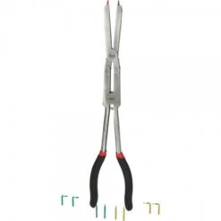 KS Tools Doppelgelenk-Sicherungszange Für Außensicherungsringe Mit Auswechselbaren Spitzen, 500.7035