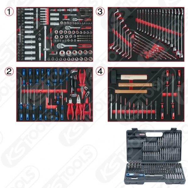 Ks Tools KS-Tools Universal-Systemeinlagen-Satz Für 4 Schubladen Mit 515 Premium-Werkzeugen, 713.0515 3 Ks Tools KS-Tools Universal-Systemeinlagen-Satz Für 4 Schubladen Mit 515 Premium-Werkzeugen, 713.0515