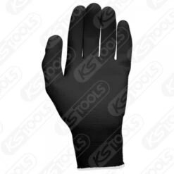 Ks Tools KS-Tools Mikro-Feinstrickhandschuhe-schwarz, L, 12 Paar, 310.0470