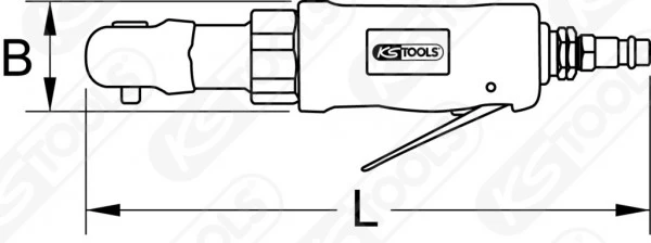 Ks Tools KS-Tools 1/2" SlimPOWER Mini-Druckluft-Umschaltratsche 34Nm, 515.5515 4 Ks Tools KS-Tools 1/2" SlimPOWER Mini-Druckluft-Umschaltratsche 34Nm, 515.5515 – Bild 2